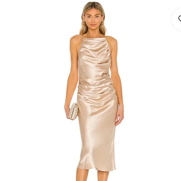 Amanda Uprichard Bone X Revolve Georgina Cocktail Dress - Picture 1 of 14